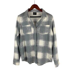 32 Degrees Heat Womens Plaid Button-Up Shirt S